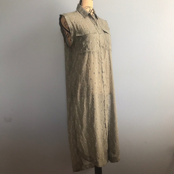 Free People Tops - Free People Green Sleeveless Geometric Duster XS